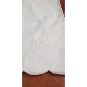 Vintage Linen Embroidered & Bobbin Lace  Dinner Napkins New Old Stock 2 designs